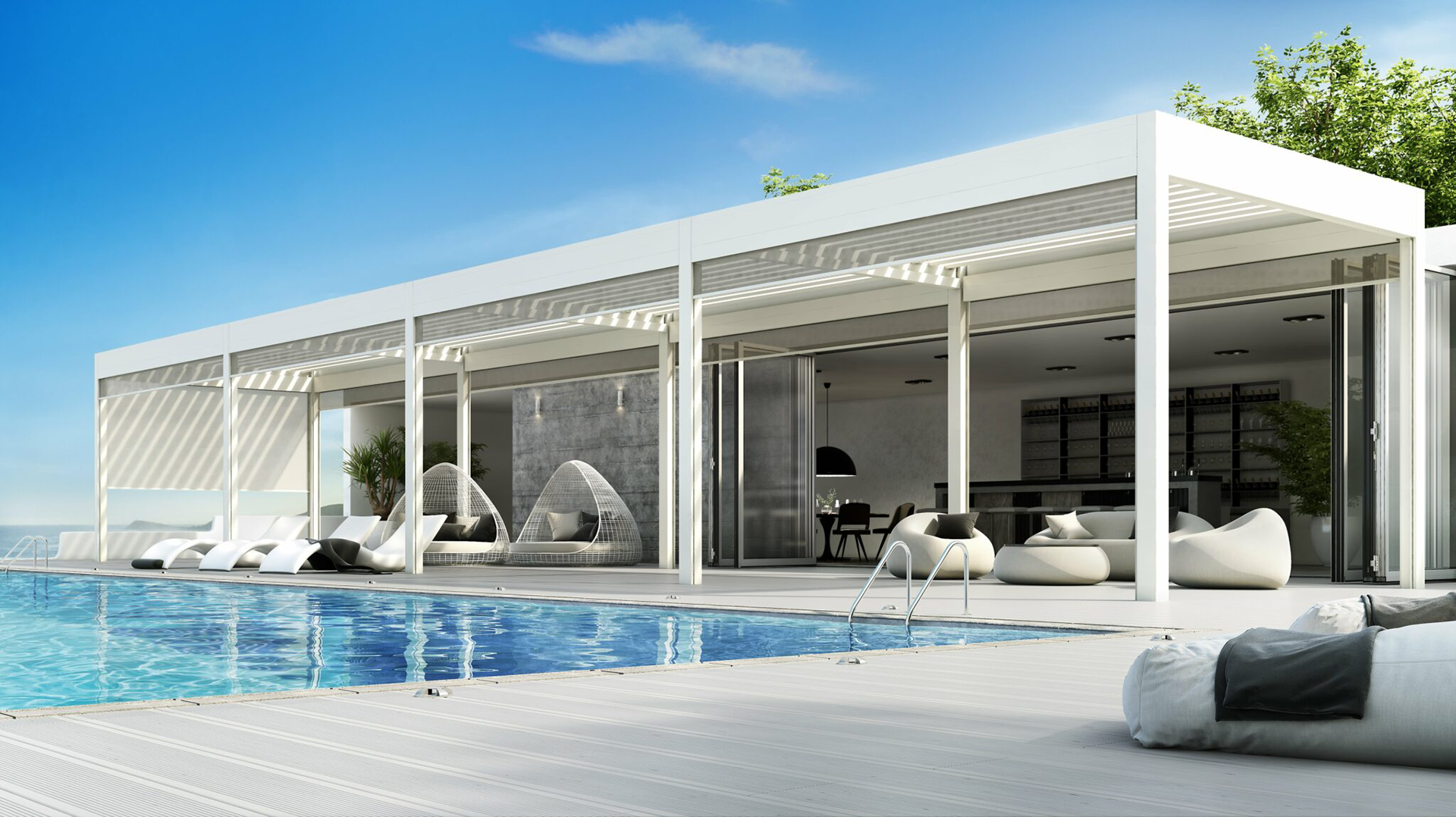 mantzaris-pg120p-mykonos-pergola-pool-and-terrace-01 Βιοκλιματικές Πέργκολες